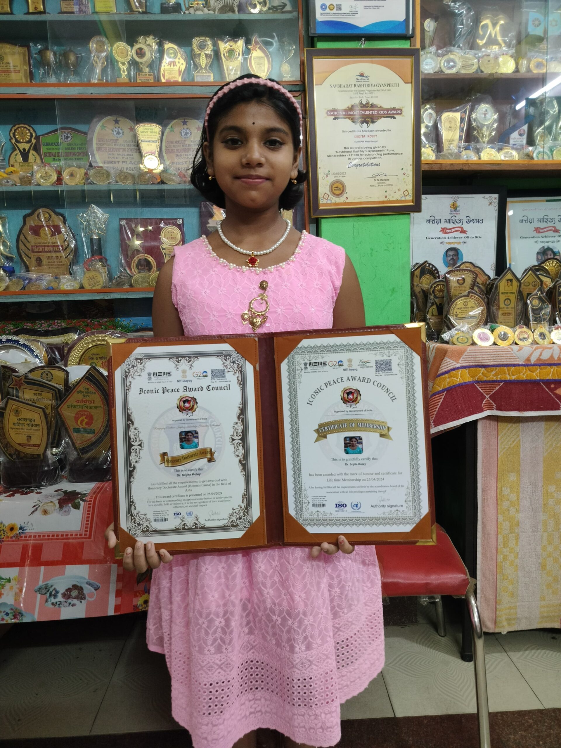 Howrah's 10-Year-Old Dr. Srijita Koley, Shines with National and International Acclaim